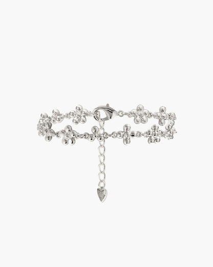 Daisy Molecule Bracelet in Silver