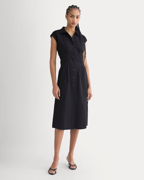 Muscle Shirtdress in Lightweight Cotton | Black