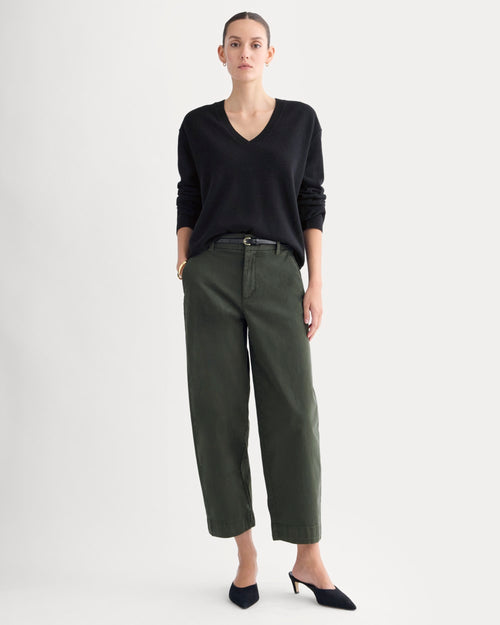 Cotton Twill Chino | Dark Green