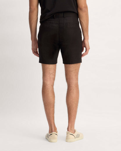 The 7" Linen Trouser Short | Black