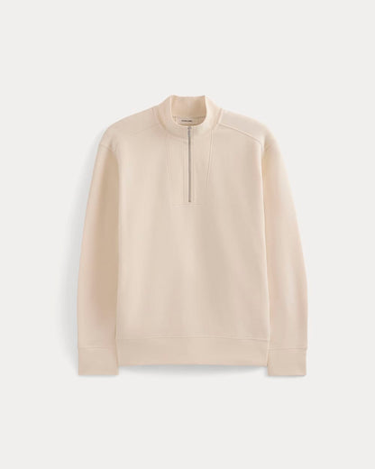 Lightweight Terry Zip Pullover | Parchment