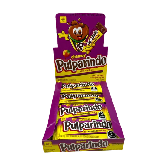 Wholesale De La Rosa Pulparindo Chamoy Sour Apricot- Tangy and sweet Mexican candy.