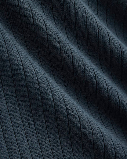 Textured Knit Tee | Midnight Navy