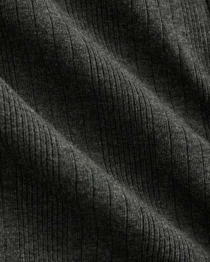Lounge Rib Hoodie | Heathered Soot