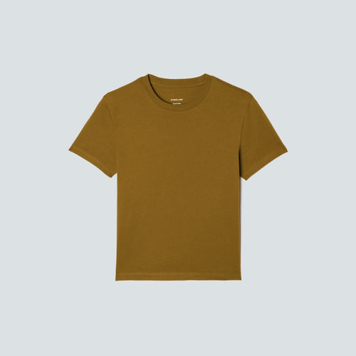 The Box-Cut Tee in Essential Cotton | Tapenade | No Pocket