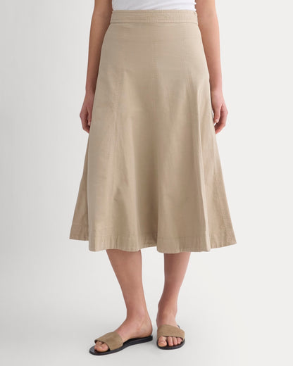 Seamed Midi Skirt | Trench Coat Khaki