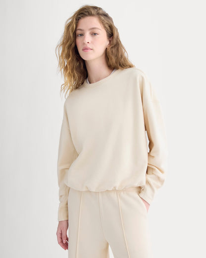 Lightweight Terry Bubble Sweatshirt | Parchment