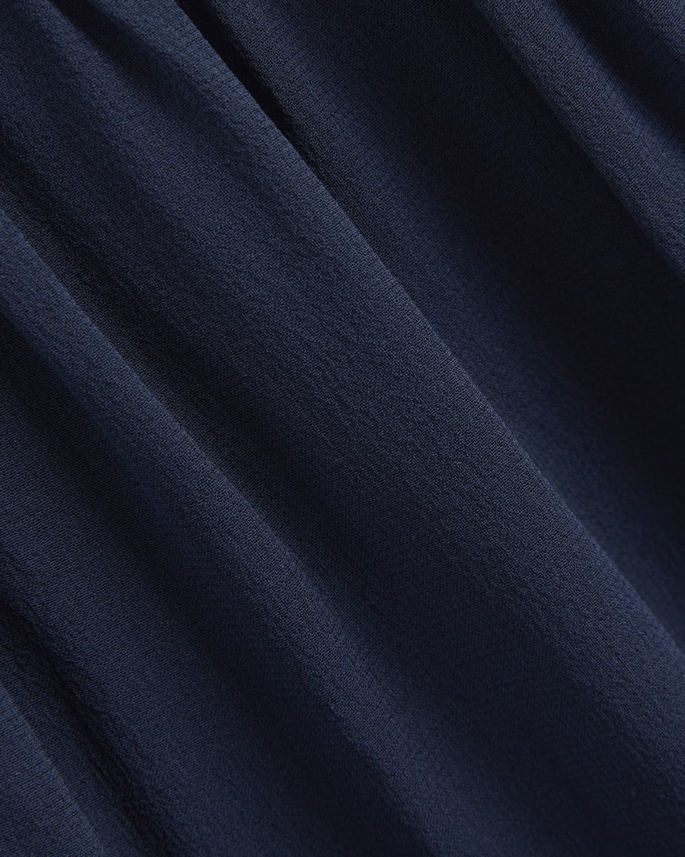 Notch Collar Shirtdress in Silk Georgette | Navy