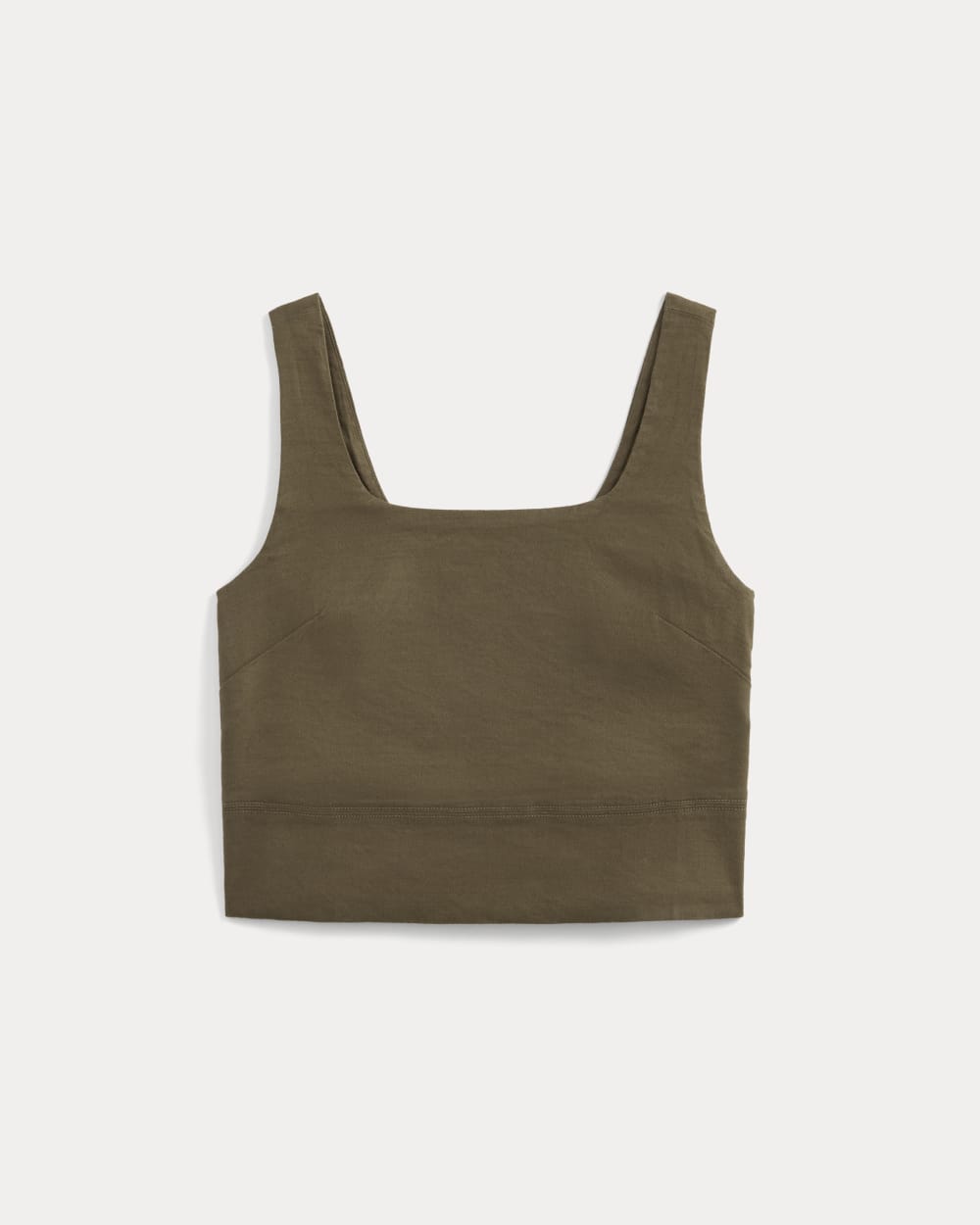 Square Tank in Stretch Linen | Beech