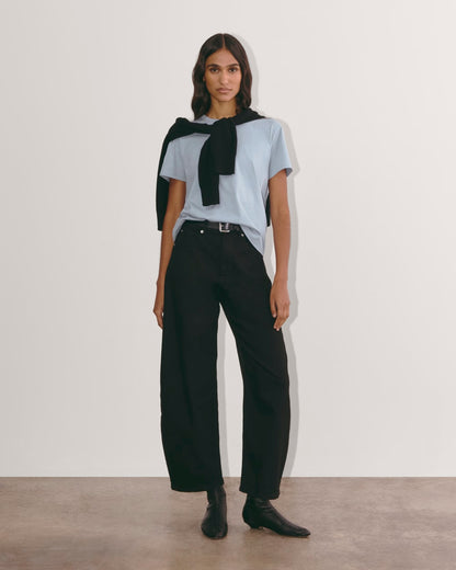 The Box-Cut Tee in Essential Cotton | Blue Slate | No Pocket