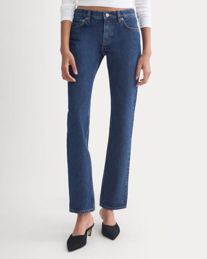 Everlane x Elena Bonvicini Highland Low-Rise Cigarette Jean | Deep Bay Indigo