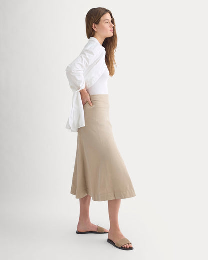 Seamed Midi Skirt | Trench Coat Khaki