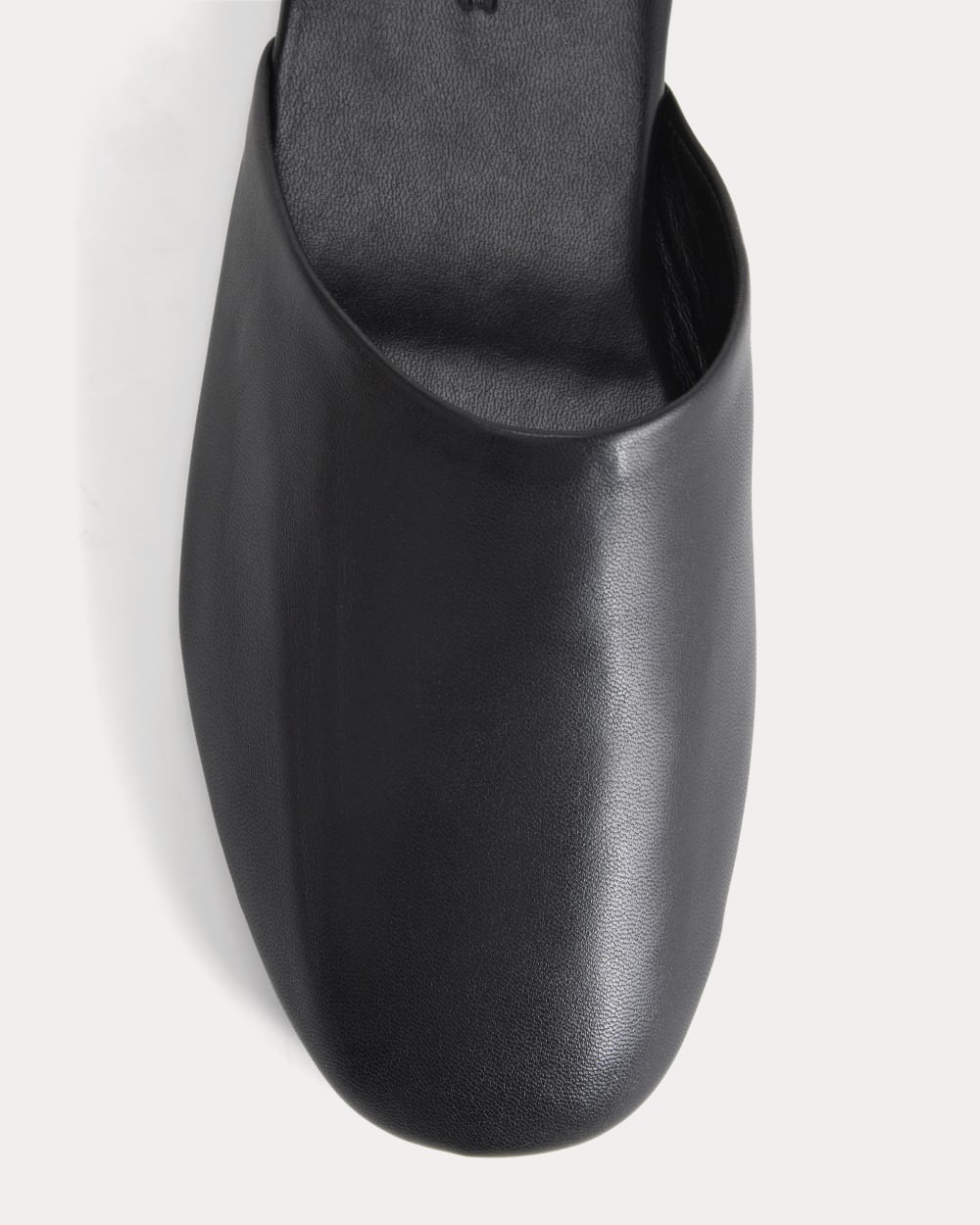 Glove Mule Slipper | Black Leather