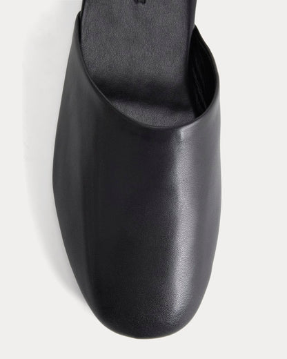 Glove Mule Slipper | Black Leather