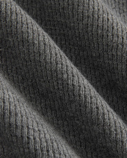 Slim-Fit Crew in Cozy Waffle | Heathered Charcoal