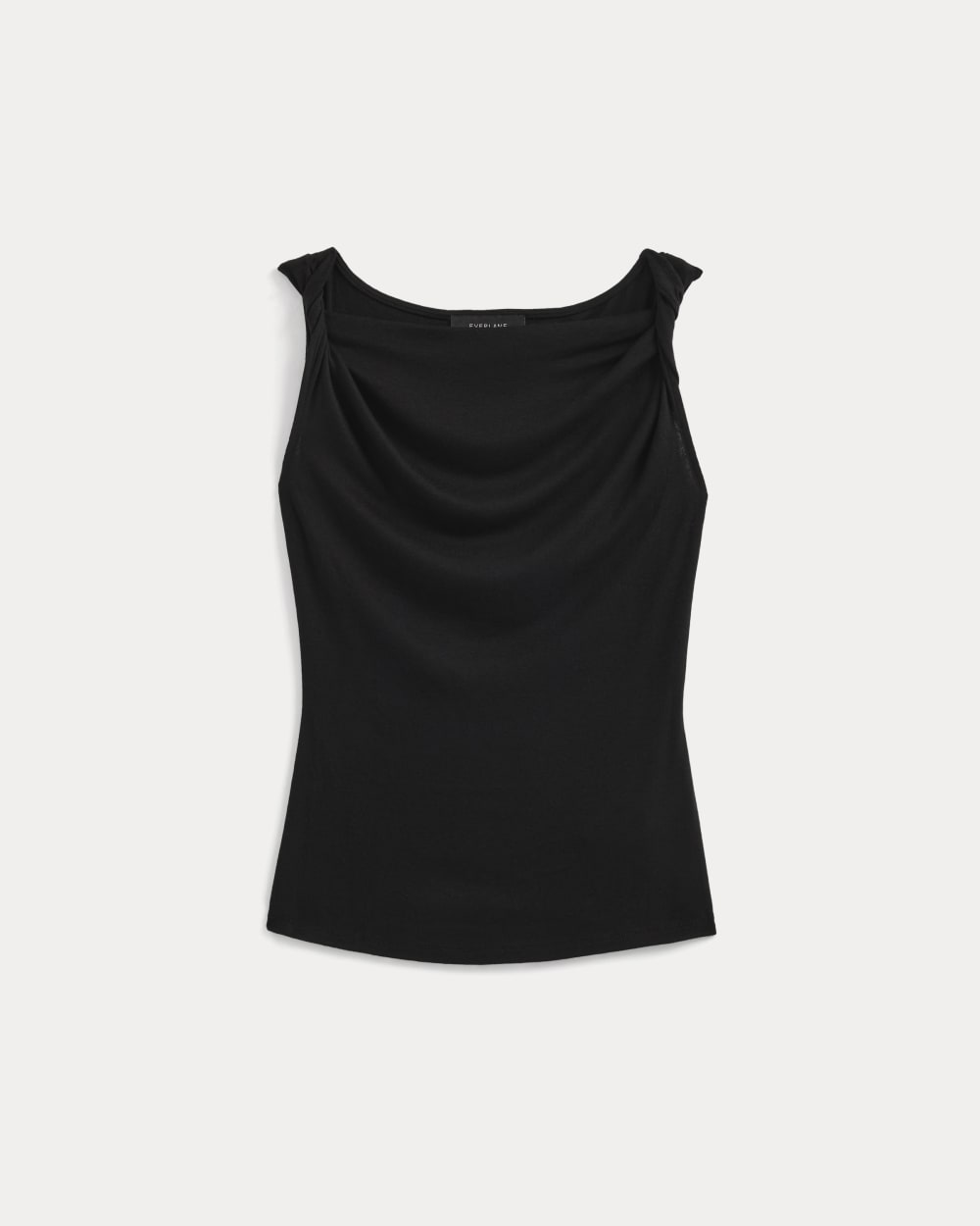 Cowl Neck Twist Tank in Butterluxe | Black