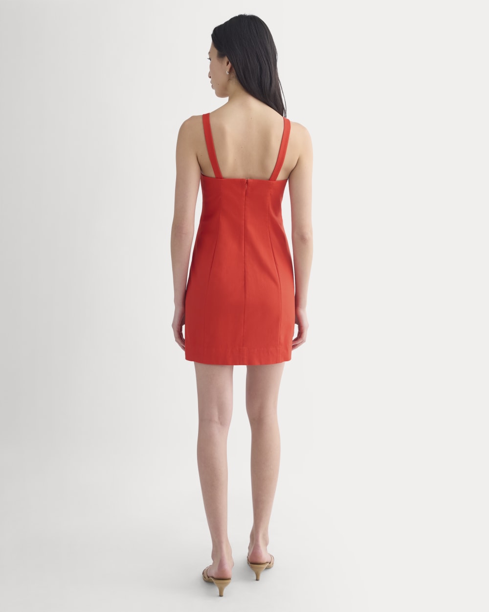 Seamed Mini Dress | Fiery Red
