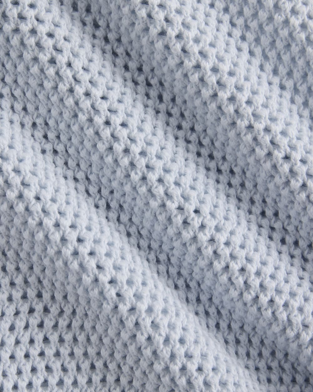 Open Knit Long-Sleeve Crew in Everyday Cotton | Skywriting