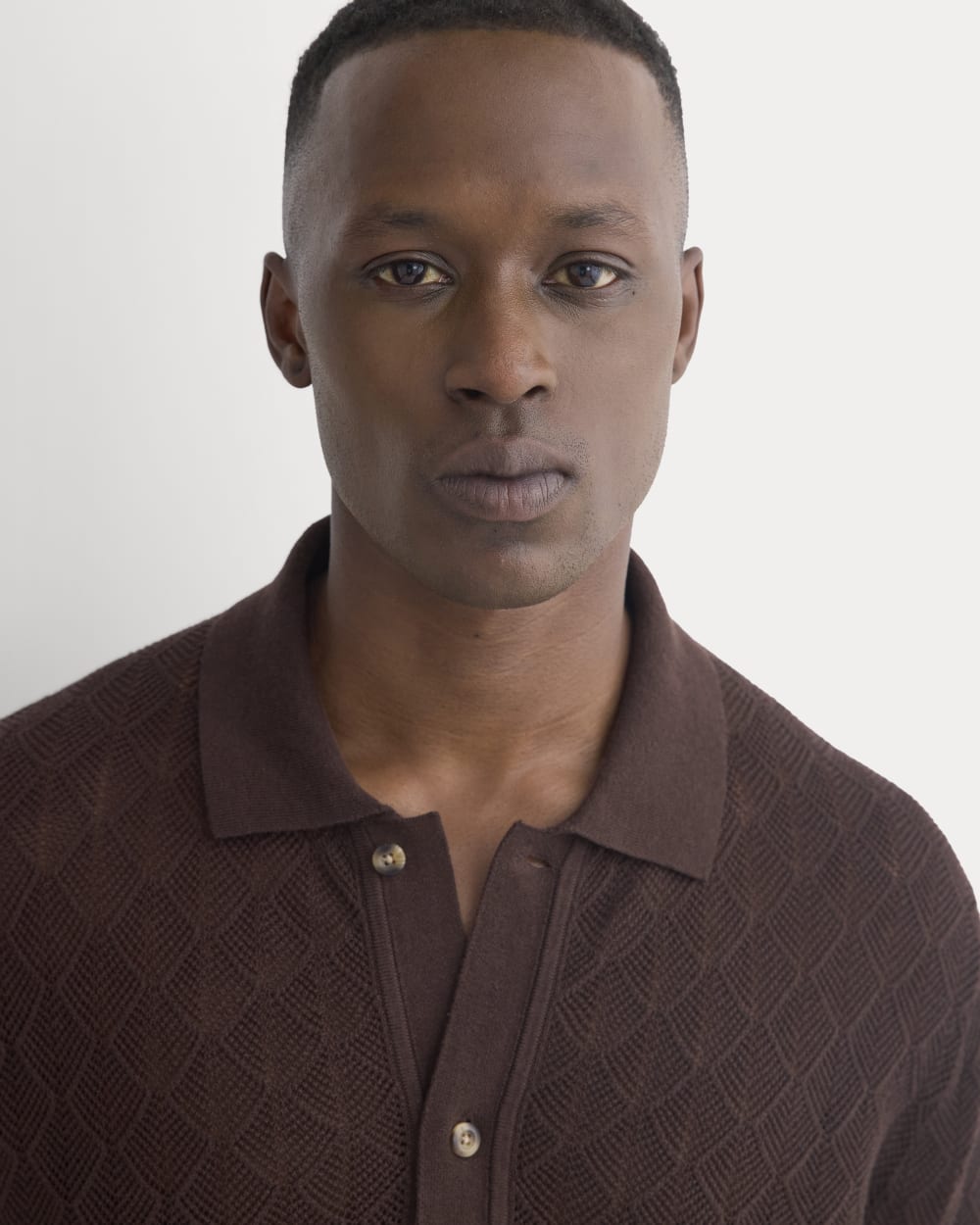 Open-Knit Resort Shirt | Coffee Bean