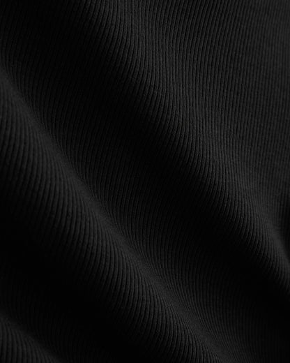Luxe Rib Boatneck Top |  Black