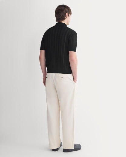 Textured Knit Resort Shirt | Black