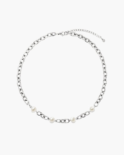 Silver Essence Pearl Necklace