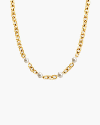 Silver Essence Pearl Necklace