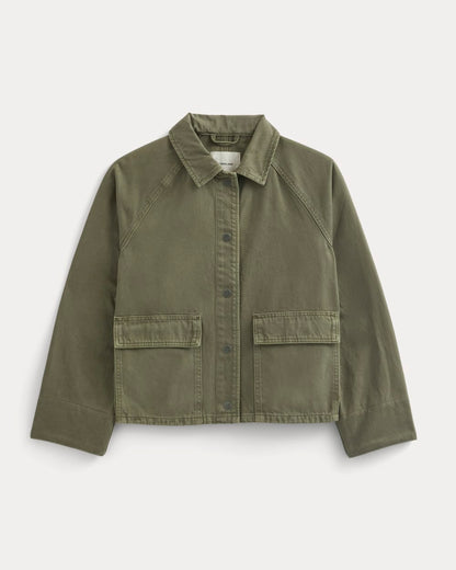 Cropped Denim Jacket | Garment-Dyed Kalamata