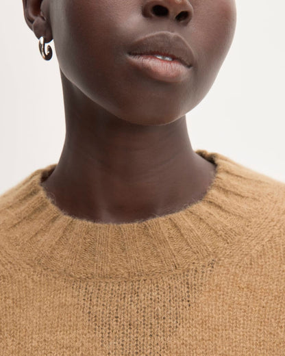 The Alpaca Cropped Crewneck Sweater | Tiger's Eye