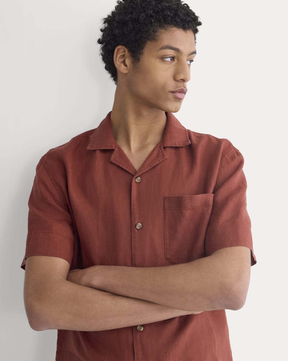 Linen Resort Shirt | Black