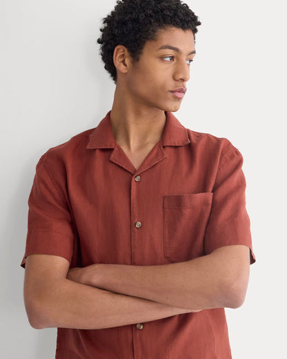 Linen Resort Shirt | Black