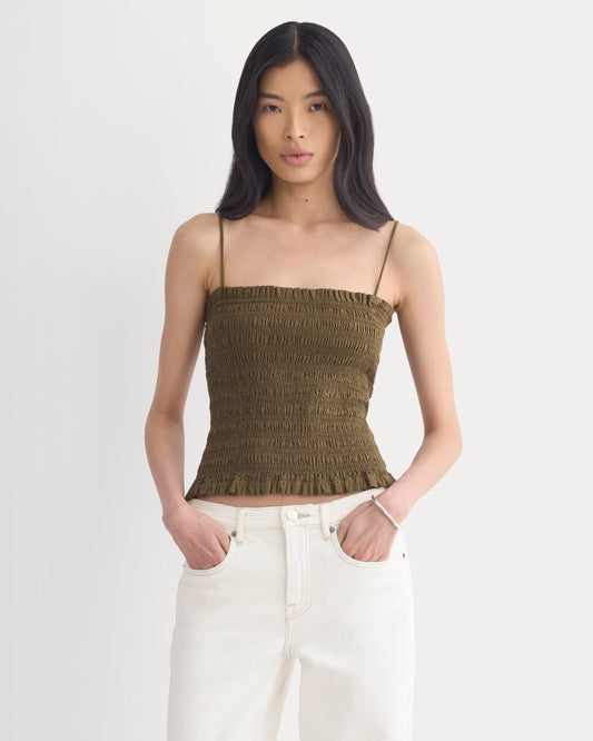 Gauze Smocked Cami | Beech