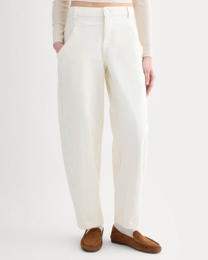 Double-Stitch Barrel Pant | Bone