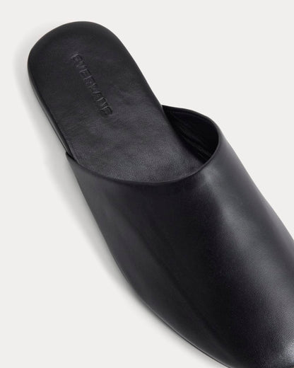 Glove Mule Slipper | Black Leather