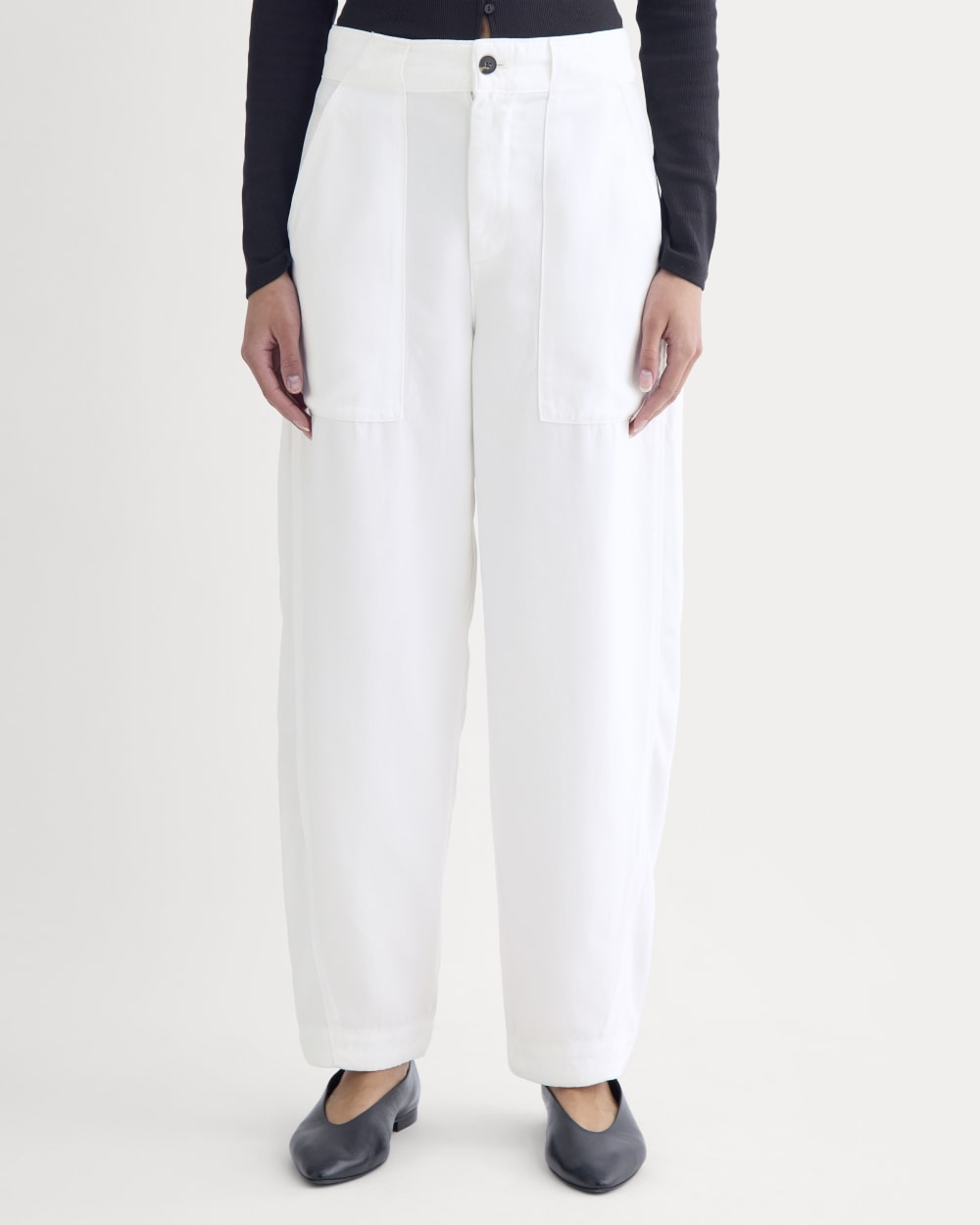 Patch Pocket Ballon Pant in Buttersoft | White