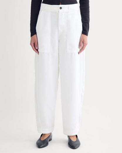 Patch Pocket Ballon Pant in Buttersoft | White