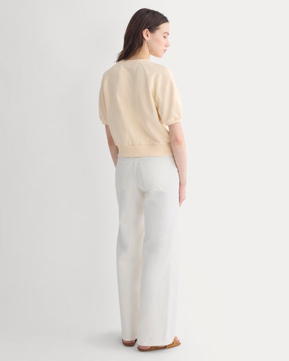 Lightweight Terry Blouson Short-Sleeve Crew | Parchment