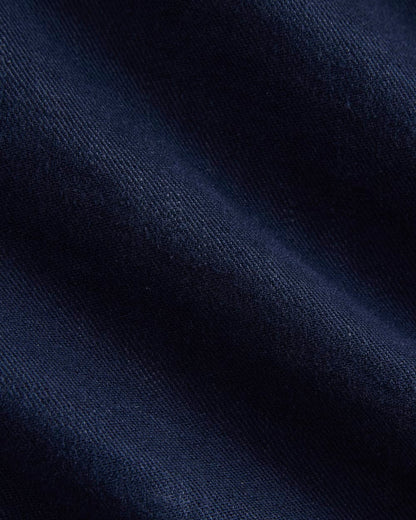 Long Vest in Stretch Linen | Navy