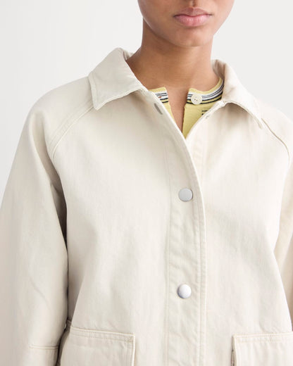 Cropped Denim Jacket | Garment-Dyed Sand