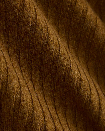 Cashmere Ribbed Boat-Neck Sweater | Heathered Toffee