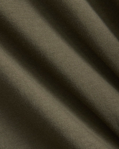 The Box-Cut Tee in Essential Cotton | Olive Night | Pocket