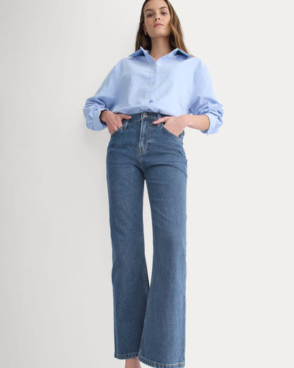 High-Rise Kick Flare Jean | Ocean