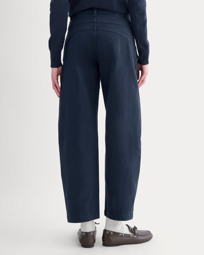 Double-Stitch Barrel Pant | Navy