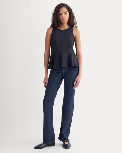 Sleeveless Peplum Top | Black