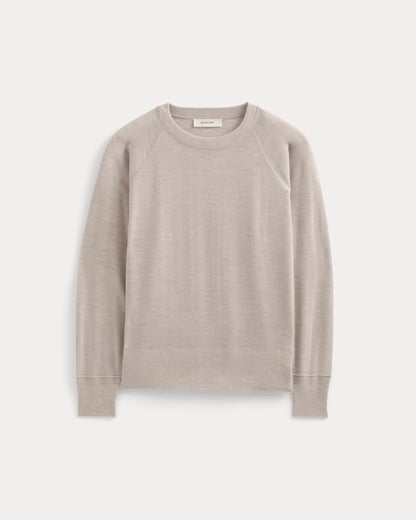 Raglan Sweater in Ultrasoft Merino | Heathered Oat