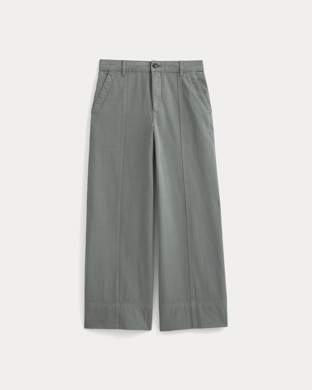 Seamed Wide-Leg Pant | Agave Green