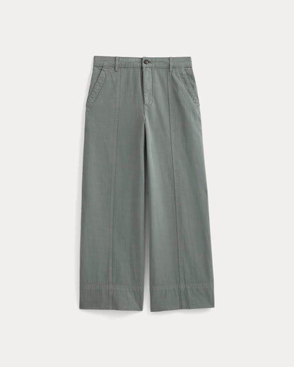 Seamed Wide-Leg Pant | Agave Green