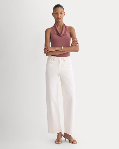 Halter Cowlneck Top in Butterknit | Washed Henna