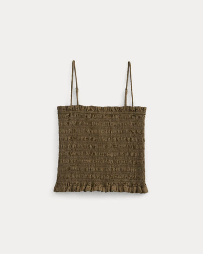 Gauze Smocked Cami | Beech