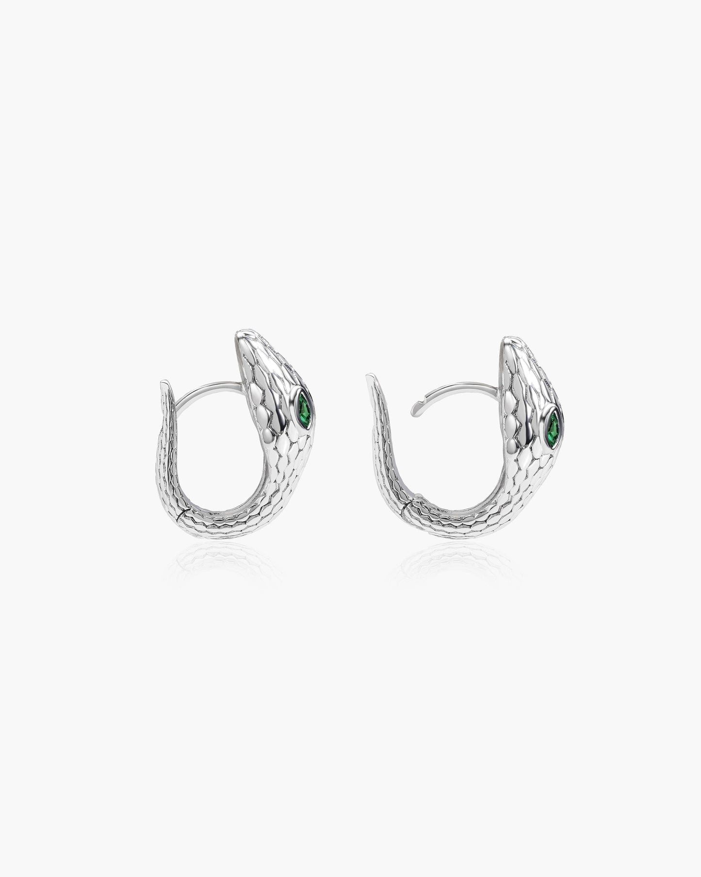 Halo Serpent Hoop Earrings